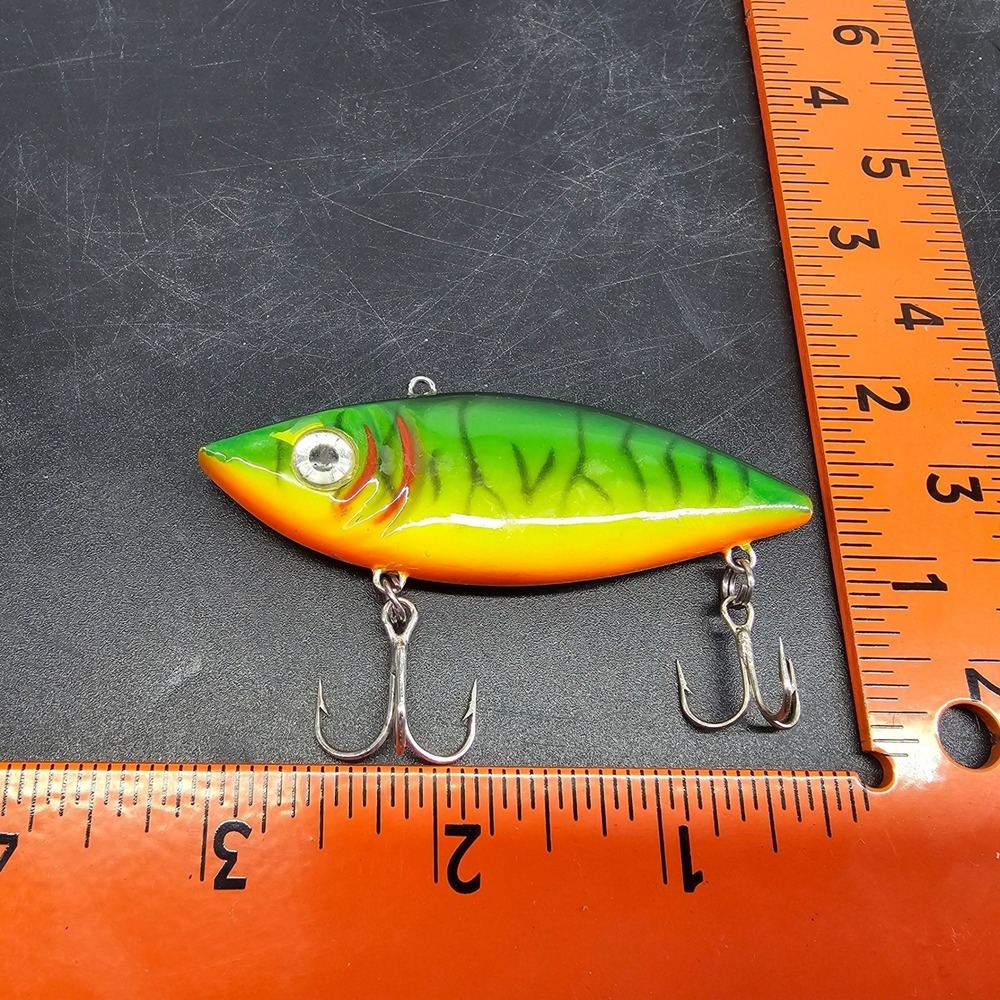 Bagley's Shad-A-Lac Lipless Crankbait Fishing Lure Firetiger Green Yellow 2.75"